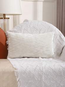 Miater 1/2 pièces Housse de coussin décorative en velours métallique tressé de luxe, pour canapé de salon, motif géométrique jacquard nordique, sans insert - Nude - Voir 7