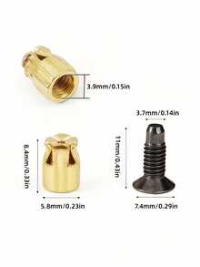 20pcs Reusable Hinge Expansion Inserts | Durable Rust-Resistant Fasteners, Suitable For Door Panels, Door Locks And Cabinet Doors | Embedded Installation, Polished Steel Ends - Multicolor - View 8