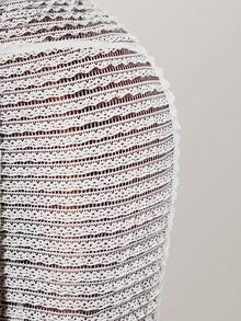 Conjunto de Top Cropped Bandeau com Nó Torcido e Textura Casual de Praia e Saia Envelope, /Verão - Branco - Visão 9