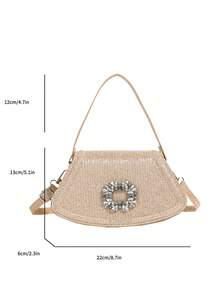 Fashionable Women Handbag, Versatile For Commuting And Shopping - Gold - View 9