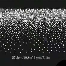 4/6/12pcs Gradient Polka Dot Gold Hot-Pressed Rhinestone Starry Sky Crystal Heat Transfer Sticker, Shiny Heat-Sealed Rhinestone Decorative Sticker, Size: 24*15cm - Fashionable - View 13