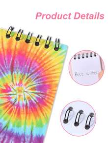 8pcs 6*10cm Rainbow Gradient Mixed Style Small Spiral Notebooks, Mini Portable Notebooks, Suitable For Baby Shower, Back To Schoo, First Day Of School - Multicolor - View 8