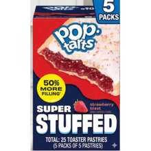 Pop Tarts Pop-Tarts Super Stuffed Strawberry Blast Toaster Pastries, 50% More Filling, Shelf-Stable, 10.9 Oz (5 Count) 5-Pack Bundle - Pastries - View 4