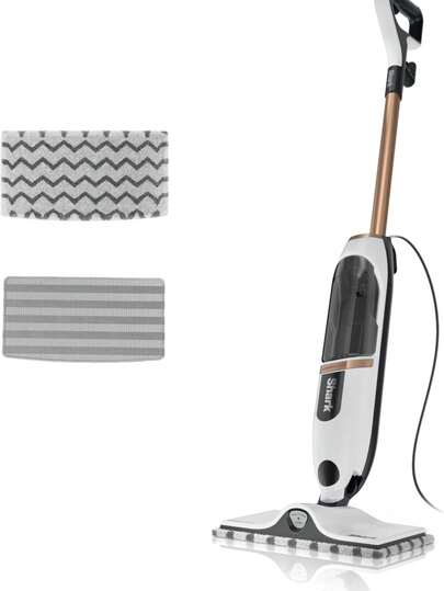  Certified Refurbished Shark SteamSpot Steam Mop With Steam Blaster Technology, 3 Steam Modes, 2 Washable Pads, XL Removable Water Tank, Lightweight, Steam Cleaner For Sealed Hard Floors, Hardwood, Tile, Laminate, S2001