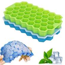 1pc Single-Cavity Honeycomb Ice Mold, Suitable For Making Large Ice Cubes For Whiskey, Cocktails, Juice And Other Drinks. Perfect For Halloween, Christmas And Other Celebrations / Mold / Kitchen Accessories / Tray / Ice Cube Tray - Multicolor - View 2