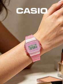 Casio復古數位手錶 鮮豔粉色 Y2K 防水運動錶 男女通用 F-91WS-4 - 粉色 - 查看 4