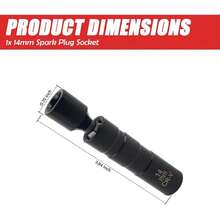 2026 Magnet Spark Plug Socket,Thin Wall 9/16 Spark Plug Socket With 360°  And 3/8" Drive,12 Point Heavy Duty Sparks Plugs Removal Tool Car Tools For Engine Maintenance (14mm) - 14mm - View 2