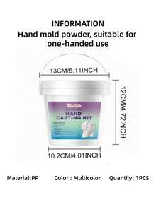 DOWMOO DIY Hand Mold Powder Kit, Clone Powder 3D Hand Print DIY Souvenir, Valentine's Day Gift For Boyfriend/Girlfriend (Random Old/New Version), The Small Round Bucket Is Just The Packaging, Not The Tool For Making Hand Molds, Need To Prepare A Large Container Separately, Suitable As Mother's Day/Father's Day Gift, Please Read The Instructions Carefully Before Use - A - View 12