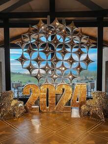 4-Pointed Silver Star Foil Balloons, 26 Inch & 10 Inch, Suitable For Wedding, Baby Shower, Birthday, New Year Party Decoration - Balloon - View 7