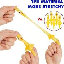 5/10/20/30/48PCS Stretchy Slingshot Rubber Chicken Toy, Novelty Soft Bouncy Fidget Finger Sensory Toy, Bulk Party Favors For Goodie Bag Pinata Filler Classroom Reward Christmas Stocking Stuffer Easter Exchange Gift - Multicolor - View 9