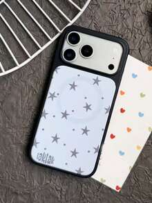Funda de teléfono con estrella azul minimalista, diseño de moda, adecuada para el trabajo y el transporte, cubierta protectora de TPU a prueba de golpes - Multicolor - Ver 8