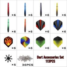 HUANQU Darts Accessories Set, 3 Styles Available, Includes Dart Shafts, Dart Flights, Dart Protectors And O-Rings, Compatible With Various Darts. Vibrant Mixed Colors, PC Material Dart Shafts Are Durable, Suitable For Soft And Hard Darts, Ideal For Darts Players. Whether For Daily Practice, Competition Backup, Or As A Gift For Easter, Valentine's Day, Father's Day, Birthday, Etc., It Is A Practical And Thoughtful Choice. - Multicolor - View 8