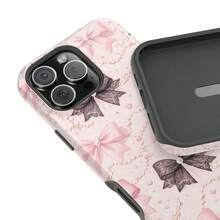 24h Shipping From DE Apple 17 16 15Pro Max PlusVintage Ribbon Bows Phone Case |   Magnetic Impact-Resistant CaseSamsung 23 24 25 26 - 1 Piece Of Picture Color - View 7