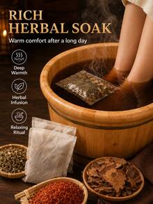 10 Packs/Bags, Herbal Foot Bath Pack, Warm Feet And Body, Relax Feet, Long-Lasting Warmth, Herbal Formula, Unisex, All Season Use - Foot Bath Bag - View 3