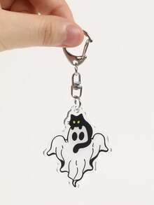 6 piezas Llaveros de Fantasmas de Halloween, Llaveros Acrílicos Planos 2D de Dibujos Animados, Decoraciones de Halloween, Decoración de Fiesta de Halloween, Anillos de Llaves de Regalo, Suministros para Fiesta de Truco o , Encantos de Bolsa, Favores de Halloween Espeluznantes, Colgantes de Mochila, Decoración de Atmósfera Espeluznante - Mezcla fantasma - Ver 7