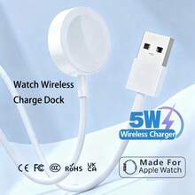 2026 高品質 USB 快充磁吸式 無線充電器，適用於 Series S10 S9 9 8 7 6 5 4 3 2 Ultra SE，便攜式手錶無線充電器 - 查看 1