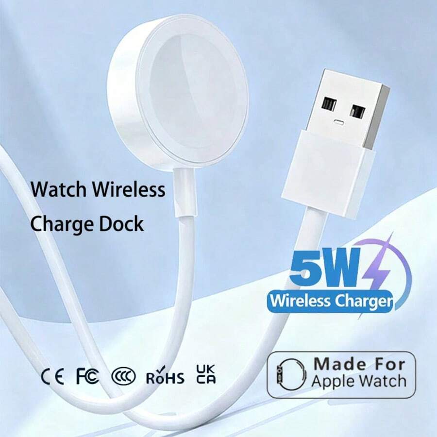 2026 高品質 USB 快充磁吸式 無線充電器,適用於 Series S10 S9 9 8 7 6 5 4 3 2 Ultra SE,便攜式手錶無線充電器 - 查看 1