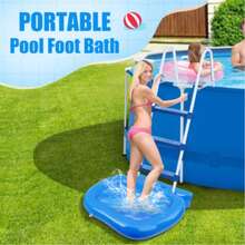 Cubeta para baño de pies de piscina, cubeta inflable para lavado de pies de piscina, adecuada para la escalera de entrada de la piscina, cubeta portátil para baño de pies para piscinas enterradas y sobre el suelo - Baño de pies de piscina - Ver 1
