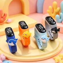 2026 New Ocean Series LED Touch Screen Electronic Watch With Cute Cartoon Pendant - Multiple Patterns, Soft & Skin-Friendly Sports Bracelet, Suitable For Christmas, Birthday, Daily Wear, School, Sports - Multicolor - View 3