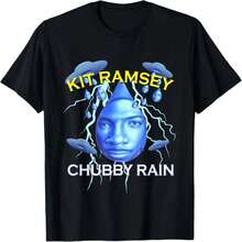 Kit Ramsey Chubby2 Rain Funny Meme Graphic T Shirt - 黑色 - 查看 1