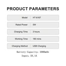Hatteker 1入 多段微調式電動理髮剪，家用與沙龍適用，數位顯示理髮器 - 查看 4