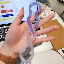 1pc Temperature-Sensitive Twist Toy Multicolor Crystal Electroplated Thinking Training Rope Stress Relief Fidget Toy - Multicolor - View 4