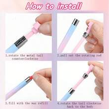 Rhinestone Picker Tool, Refillable Wax Pen With 3 Additional Wax Refills, Rhinestone Pickup Tool For Nail And Diamond Paint Art - Multicolor - View 3