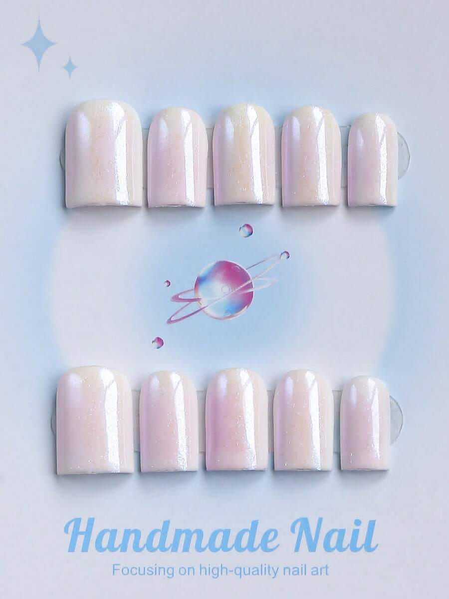 10片裝 - 穿戴式美甲貼片,方形,100%手工製作,Y2K風格,堅固耐用,可重複使用,酒紅色,搭配法式風格,3D,適合日常穿戴、派對,也是送給女孩和女性的最佳節日禮物 - 白色 - 查看 1