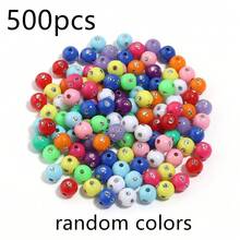 50-1000pcs/Pack Solid Color Acrylic Rhinestone Round Beads, 4-12mm Candy Color Rhinestone Beads For DIY Bracelet Necklace Decoration, Phone Chain Accessories - Randomly Mix Colors - View 12