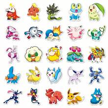 50PCS MINISO Pokémon Sticker Set, Colorful Cartoon Design, High-Quality Material, DIY Planner, Scrapbook, Notebook And Phone Decoration,Creative Arts & Crafts Accessories - White - View 5