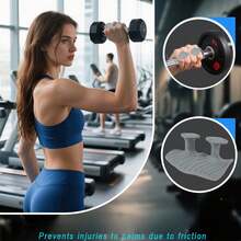 1 Pair Silicone Fitness Grip Pads, Dumbbell Barbell Anti-Slip Palm Protector Pads, Weightlifting Anti-Friction Handle Pads, Sports Equipment Anti-Slip Gloves, Outdoor Weightlifting Pull-Up Protector Pads, Unisex Fitness Training Anti-Slip Accessories - Multicolor - View 9