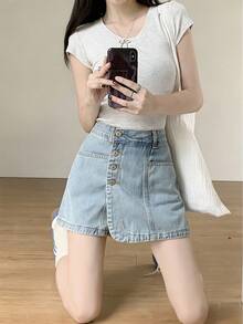Women Jeans - Baby Blue - View 2