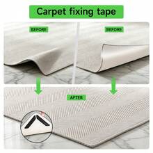 Trimmable Anti-Slip Carpet Tape, Washable Reusable Fixation Sticker, Anti-Shift Anti-Curling Carpet Gripper, Multipurpose Invisible Anti-Slip Sticker, Waterproof Carpet Tape - 6PCS-s - View 4