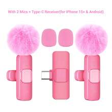 HITOZON Wireless Lavalier Microphone For IPhone/Android – Plug-Play Omnidirectional Clip-On Mic – Perfect For Podcast, Vlogging, Interviews, Teaching & Video Recording - Rose Red - View 11