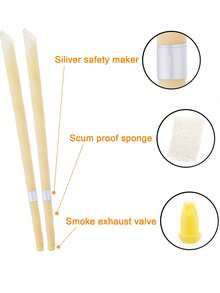 25pcs Compact Ear Cleaning Sticks - Home SPA Ear Care Tools Natural Wax Hearing Massage Ear Cleaning Earwax Removal Relaxing Care Pure Set - Multicolor - View 6
