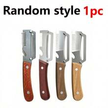 3pcs (2-In-1) Hardwood Handle Stainless Steel Peeler - Can Open Bottles, Peeler And Bottle Opener, Easy To Peel Fruits, Carrots, Potatoes, Winter Melons, Sugarcane, Pumpkins, Suitable For Home, Restaurant, Kitchen Supplies, Cooking Utensils, Household Items, Gifts For Women, Men, Mothers, Fathers - Multicolor - View 16