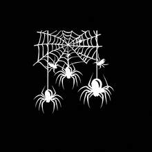 Web-Spinning Insect Spider Car Decal - Animal Theme Rearview Mirror Decal - Suitable For Cars, Motorcycles, Computers, Mobile Phones, Doors, Windows And Walls - Festival Decoration, Gift - A - View 7