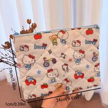 Bolsa de maquillaje grande y linda con capacidad amplia, disponible en múltiples colores con cierre de cremallera, adecuada para ocio, viajes y ejercicio para uso diario - Multicolor - Ver 8