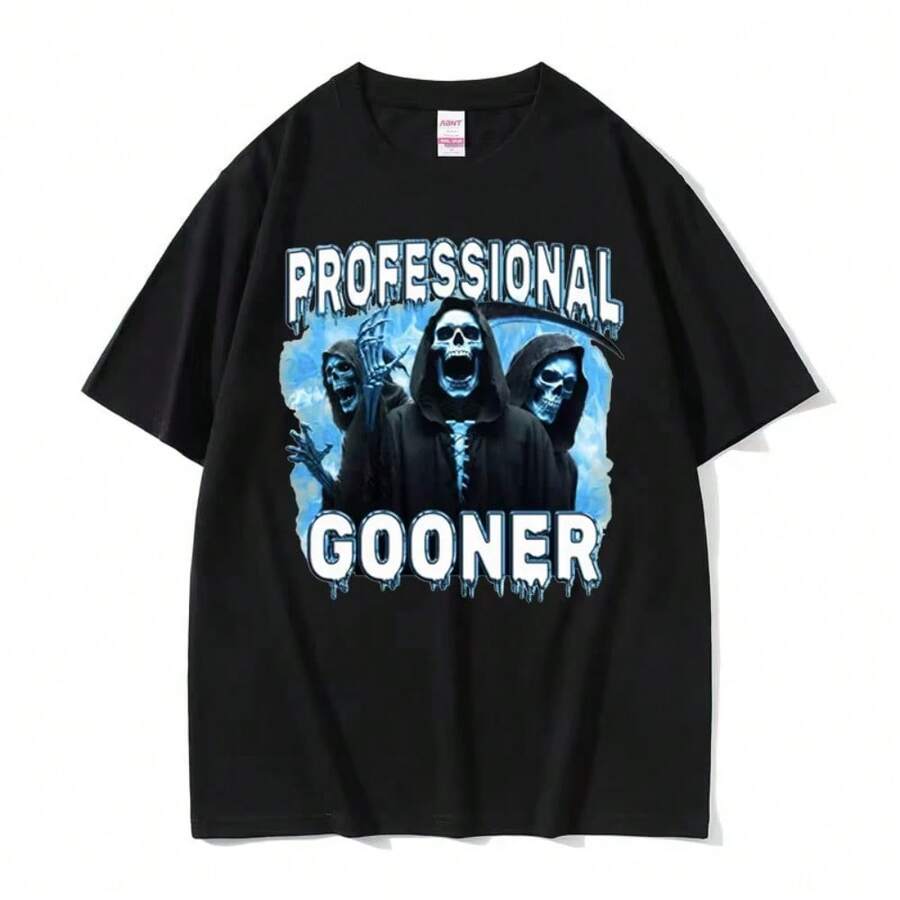 Camiseta Profesional de Meme Divertido de Atacante Gooner, Broma  Goon, para Fiesta, Camiseta Oversize para Hombre, Camisetas de Algodón de Alta Calidad y Moda - Negro - Ver 1