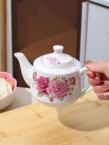 WGROOM 1 件加厚陶瓷家用厨房咖啡茶壶，适用于茶、咖啡、牛奶、果汁、户外、婚礼、派对、礼物、生日、圣诞节 - 彩色 - 查看 5
