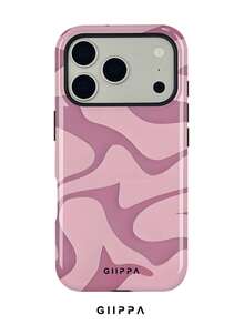 GIIPPA 1pc Asymmetrical Wave Pattern Design Phone 17 Pro Max Case, Suitable For Phone 16 Pro Max, 15 Pro Max, 14 Pro Max, Korean Stylish And Interesting Phone Case, Compatible With 11/12/13/14/15/16 Pro Max Plus, Elegant Design Suitable For Both Men And Women, Ideal Gift For Christmas, Valentine's Day, Easter, Wedding Season And Birthday For Girlfriend - Multicolor - View 1