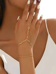 1pc Minimalist Luxury Round Full Finger Ring - Round - View 4