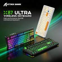 Attack Shark X87 Ultra Tri-Mode Mechanical Keyboard | 10000mAh Battery | 8KHz Polling Rate | Hot-Swappable | RGB Backlit - View 7
