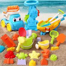 Children's Beach Toy Set, Includes Large Sand Shovel, Sand Bucket, Digging Tools And Timer Accessories, Random Color - Multicolor - View 1