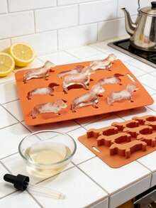 1pc 3D Dachshund Chocolate Cake Mold - Dachshund Mold, Dachshund Mold, Dachshund Cake Mold, Baking And Cooking Decoration, Easy Release Silicone Tray, With Multiple Compartments, Simple Barrel Design With Lid - A - View 9