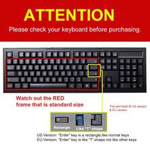 1 pieza Cubierta de teclado de silicona, protector de piel de teclado de computadora de escritorio transparente, se ajusta a teclados estándar de 104/107 teclas, protector de teclado a prueba de polvo y resistente al agua, adecuado para teclados con cable e inalámbricos, accesorio de computadora - Versión Universal - Ver 6