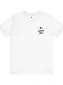 Está volviendo a casa |   Camiseta de la Selección de Inglaterra para la Copa Mundial 2026 |   Camiseta de aficionado al fútbol - Negro - Ver 1