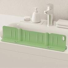 2-In-1 Multifunctional Leak-Proof Splash Guard Organizer Rack, Silicone Perforated Draining Design For Kitchen And Bathroom Sink, Storage For Cleaning Tools And Small Items - Non-Slip Suction Cup Base - View 8