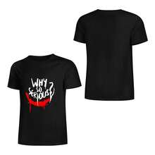 Playere Unisex Algodón Letras Con Efecto De Tinta Salpicada - Negro - Ver 3