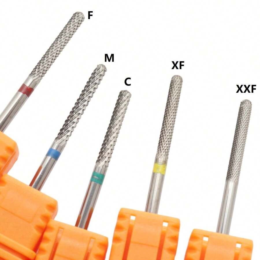 Easy Nail قطعة واحدة من رأس مثقاب الأظافر الأسطواني ذو الرأس المستدير من فولاذ التنجستن بساق 2.35 مم، أداة مانيكير احترافية، مناسبة لتقليم أظافر اليدين